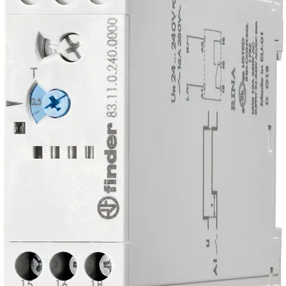 Relè a tempo INS Finder 83.11, 1C 16A 24…240VAC/DC ritardo di inserzione 