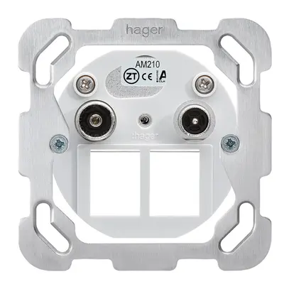 Inserto per presa multimedia Hager R/TV montaggio F 10.5dB 2GHz 