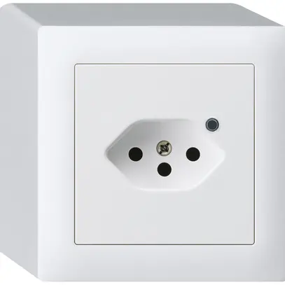 Prise AP Hager kallysto 1×T13 illuminé Q blanc ultra 