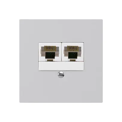 Scatola INC kallysto 2×RJ45u grigio chiaro parallelo 
