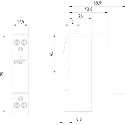 Contattore AMD Siemens SENTRON INSTA 5TT5 220…230V AC/DC 2NO 20A 230V 1UM 