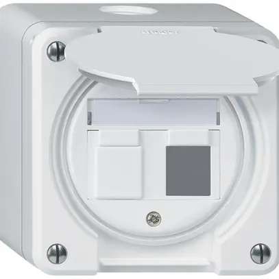 Kit di montaggio AP robusto IP55 piatto bianco per 2×Keystone 