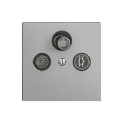 Prise d'antenne SAT/TV/R DB53 EDIZIOdue silver avec SAT-F 