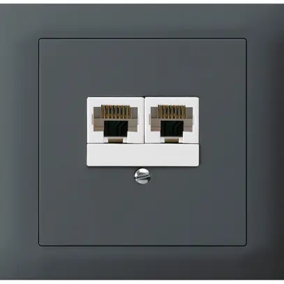 Scatola INS kallysto 2×RJ45u separato antracite 