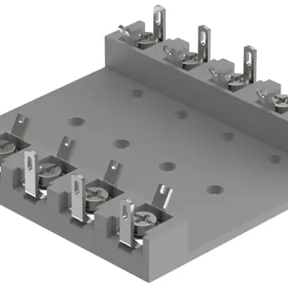Barrette de bornes EAO 02 10 pôles 0.25…0.5mm² 1A 250V gris 