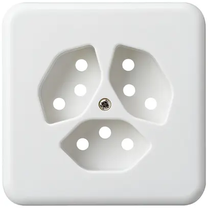 Plaque de recouvrement grd.I 3×type 13 blanc basico 