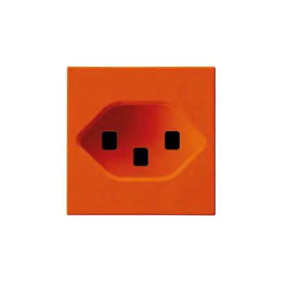 Prise INC Hager type 23 orange 45×45 avec bornes enfichables 