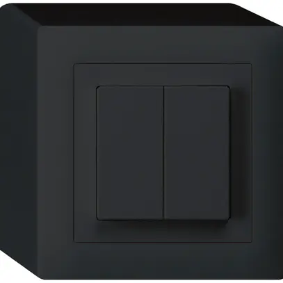 Poussoir AP kallysto 2×AR/1L noir 