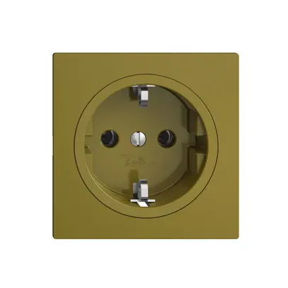 Presa SCHUKO EDIZIOdue F, 16A, 250VAC, L+N+PE olive 