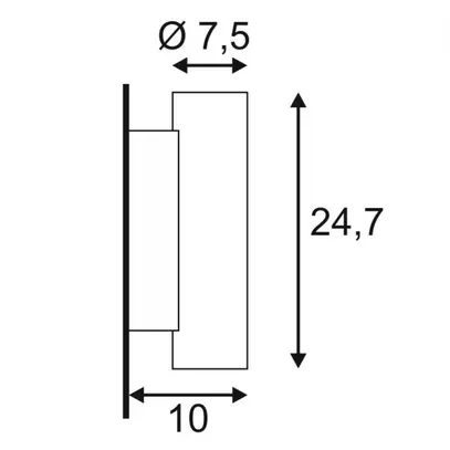 Applique SLV PLASTRA, 2×GU10 35W plâtre rond IP20 blanc 