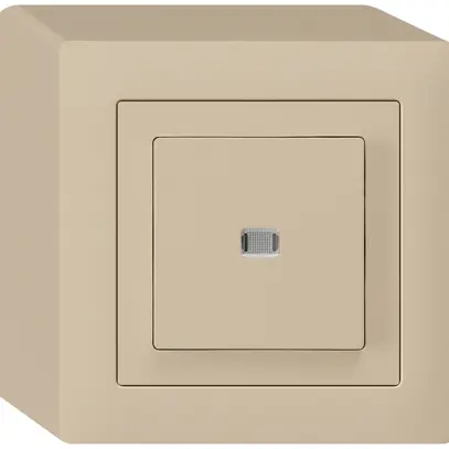 Interruttore pulsante luminoso AP kallysto 3/2L beige 