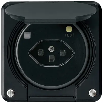 Presa FI robusto A T23 30mA nero 