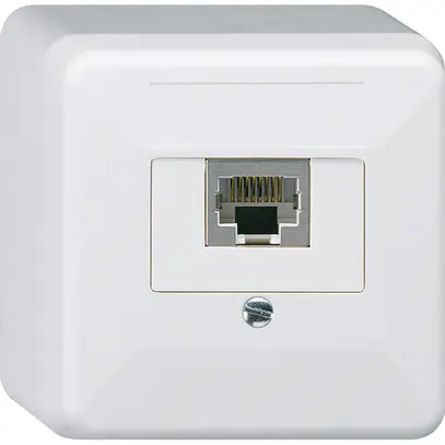 Scatola di raccordo AP basico 1×RJ45s bianco 62×62×36mm 