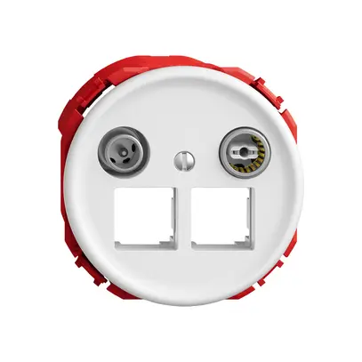 Prise multimédia TV-R STANDARDdue SNAPFIX® EASYNET p.2×RJ45 S-One 19dB bc 