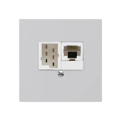 Scatola INC kallysto 1×RJ45u+1×TT83 grigio chiaro 