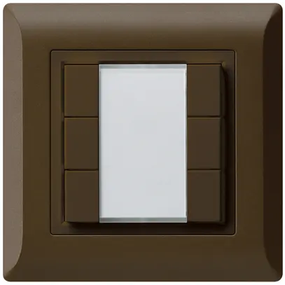 Poussoir multifonction AP kallysto.line KNX RF 6×  brun 