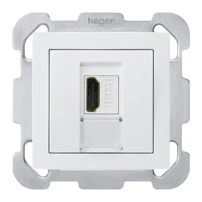 Prise de raccordement ENC kallysto B HDMI prise de passage blanc 