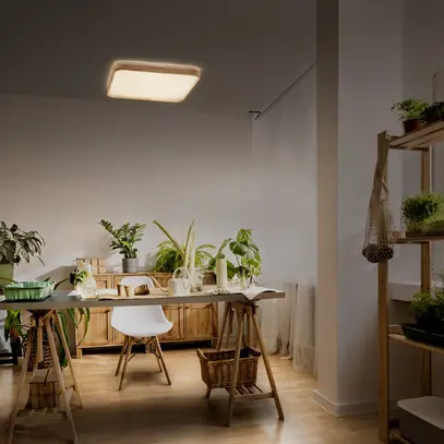 LED-Deckenleuchte LEDVANCE Orbis Alicia 24W 1600lm 830 395×395×60mm Holz 