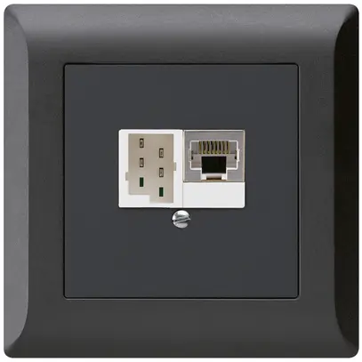 Boîte ENC kallysto.line 1×RJ45s+1×TT83 noir 