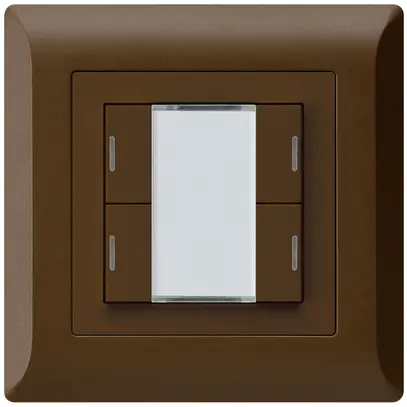 Poussoir ENC kallysto.line KNX 4×LED RGB s/e-link brun 
