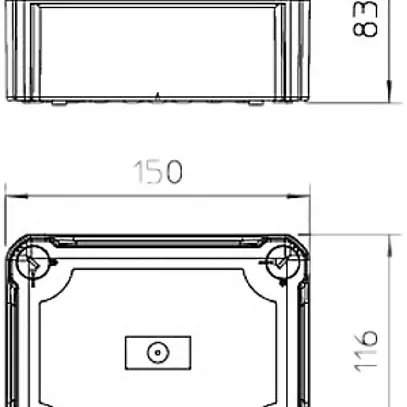 Boîte de dérivation Bettermann fermée 150×116×83mm avec couvercle transparent 
