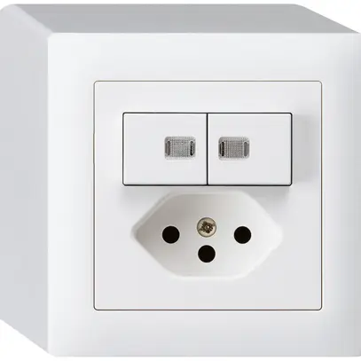 AP-Leuchtkombination 1/3+3/1P+T13 weiss kallysto 2 Linsen 
