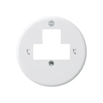 Disque frontal basico pour prise de retour 2 DSL blanc 
