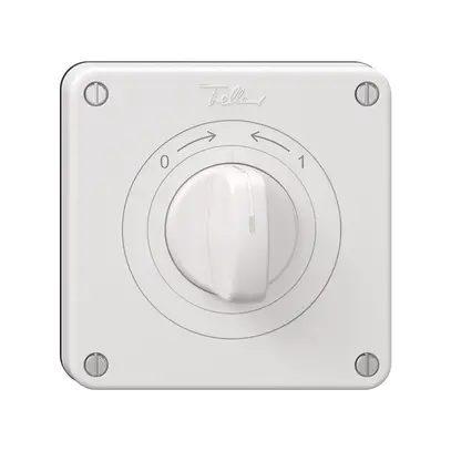 Contact pivotant NEVO N.CO avec manette, KS, 0<->1, blanc 