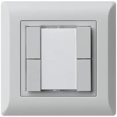 Poussoir multifonction AP kallysto.line KNX RF 4×  gris clair 