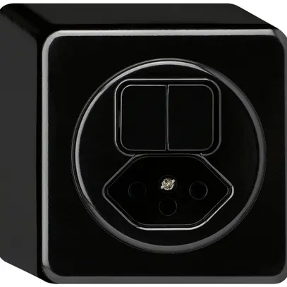 Combinazione AP basico 2×AR/1L +tipo 13 nero 