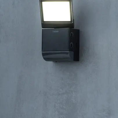 Proiettore LED theLeda S 8.5W 900lm 4000K con rilevatore movimento nero IP55 
