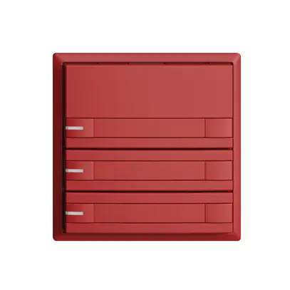 Poussoir ENC KNX 3× EDIZIOdue berry RGB avec LED avec insert papier 