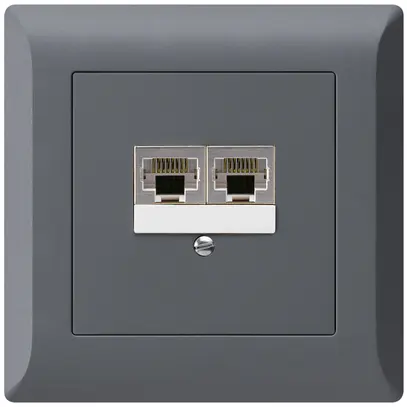 Boîte ENC kallysto.line 2×RJ45s anthracite parallèle 