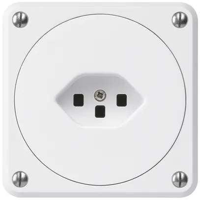 Presa INC robusto tipo 23 bianco senza copercchio 