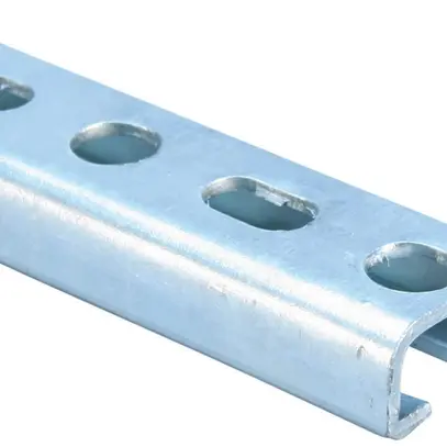 Rail en C Caddy type E5, L=6m 20×36mm, zingué à chaud 