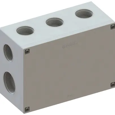 Boîte de dérivation AP IP65, vide, gris, 105×150×70mm, sans bornes 
