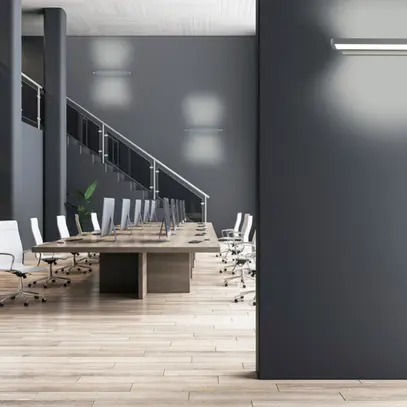 Applique LED Sylvania Areum Wall 48W 5850lm 840 EM3h D/I 600mm argento 