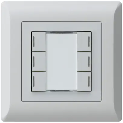 Poussoir ENC kallysto.line KNX 6×gris clair LED RGB s/e-link 