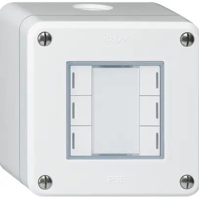 Tasto AP robusto Q KNX 6× bianco LED RGB s/e-link 