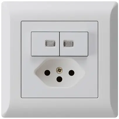 Combinazione luminosa INC 1/3+3/1P+T13 grigio chiaro kallysto.line 2 lenti 
