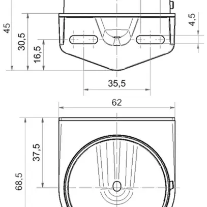 Winkel WERMA Mini, für Signalsäule, grau 
