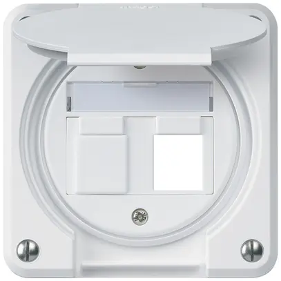 Kit de montage ENC robusto IP55 plat blanc pour 2×Keystone pour combinaison 