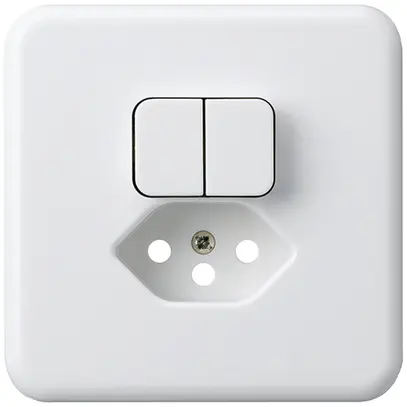 UP-Frontset basico 86×86mm weiss für Kleinkombi S1/Typ 13 für BOMI 
