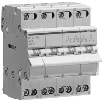 Invertitore AMD Hager 40A 230V 0 chiusura 0 apertura 1 invertitore 1UM 