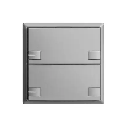 Poussoir ENC KNX 2× EDIZIOdue colore silver RGB avec LED 