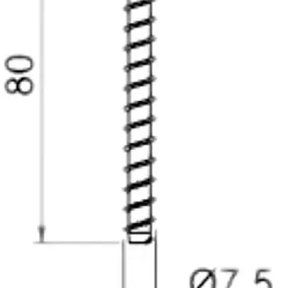 Ancoraggio a vite tagliafuoco Bettermann T30 7.5×80mm acciaio galvanico zincato 