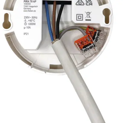 Rilevatore di movimento AP Theben PIRA T8 AP PIR 230V 1000W 360° IP21 bianco 