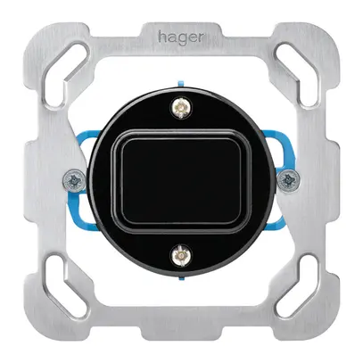 Inserto per interruttore INC basico 3/2L con placca di fissaggio nero 