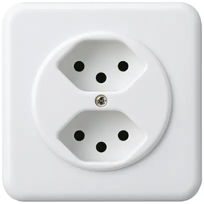 Presa INC basico 2×tipo 13 bianco 