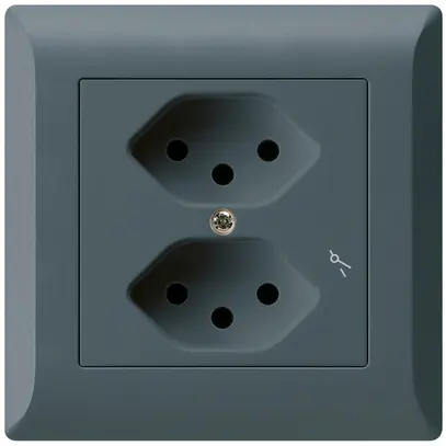 Prise ENC kallysto.line 2×T13 anthracite 